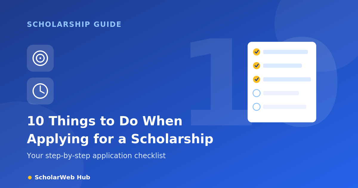 10 Things to Do When Applying for a Scholarship